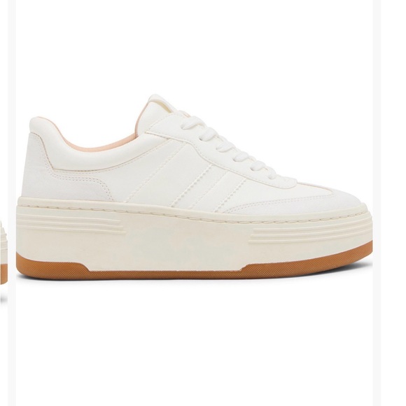 Madden Girl Shoes - Madden Girl Livvy Women's White and Tan Platform Sneakers